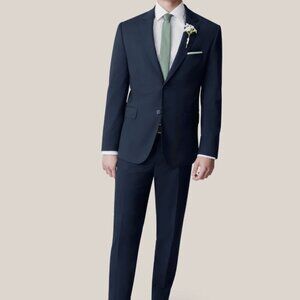 Birdy Grey Taylor Suit in Navy Blue (Slim Fit)